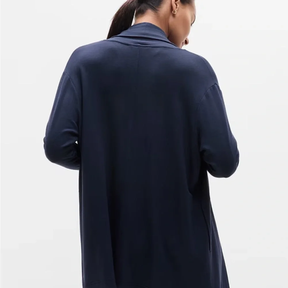 Athleta Pranayama Restore Wrap cardigan navy blue 2X - Picture 2 of 11